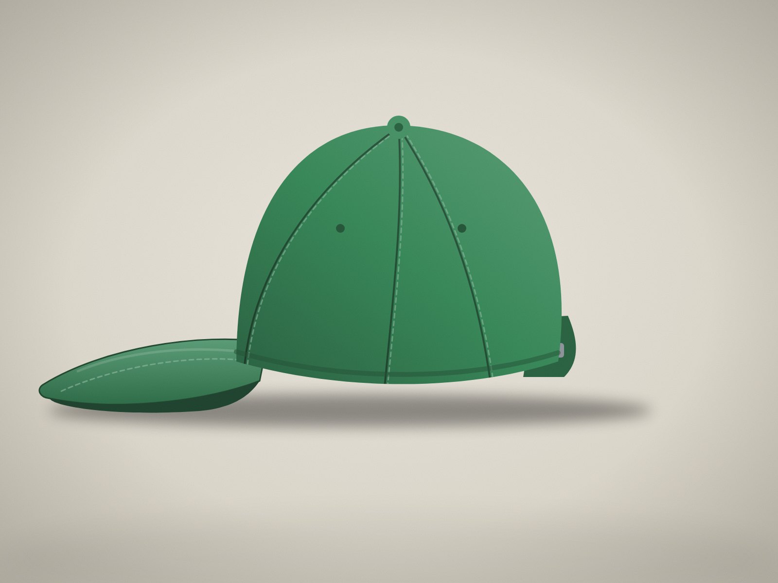 Green baseball cap
